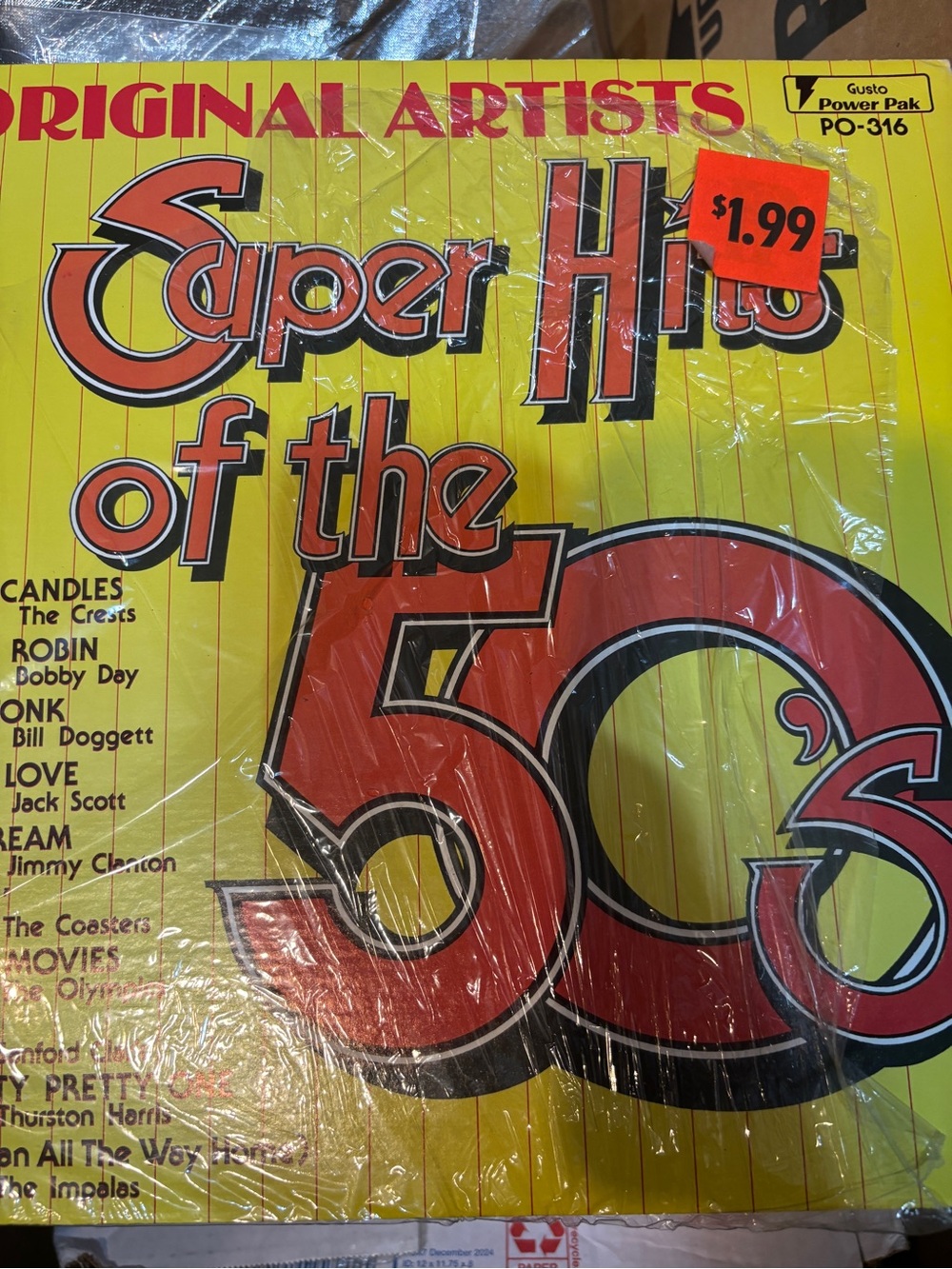Super Hits of the 50’s LP Vinyl record original artists